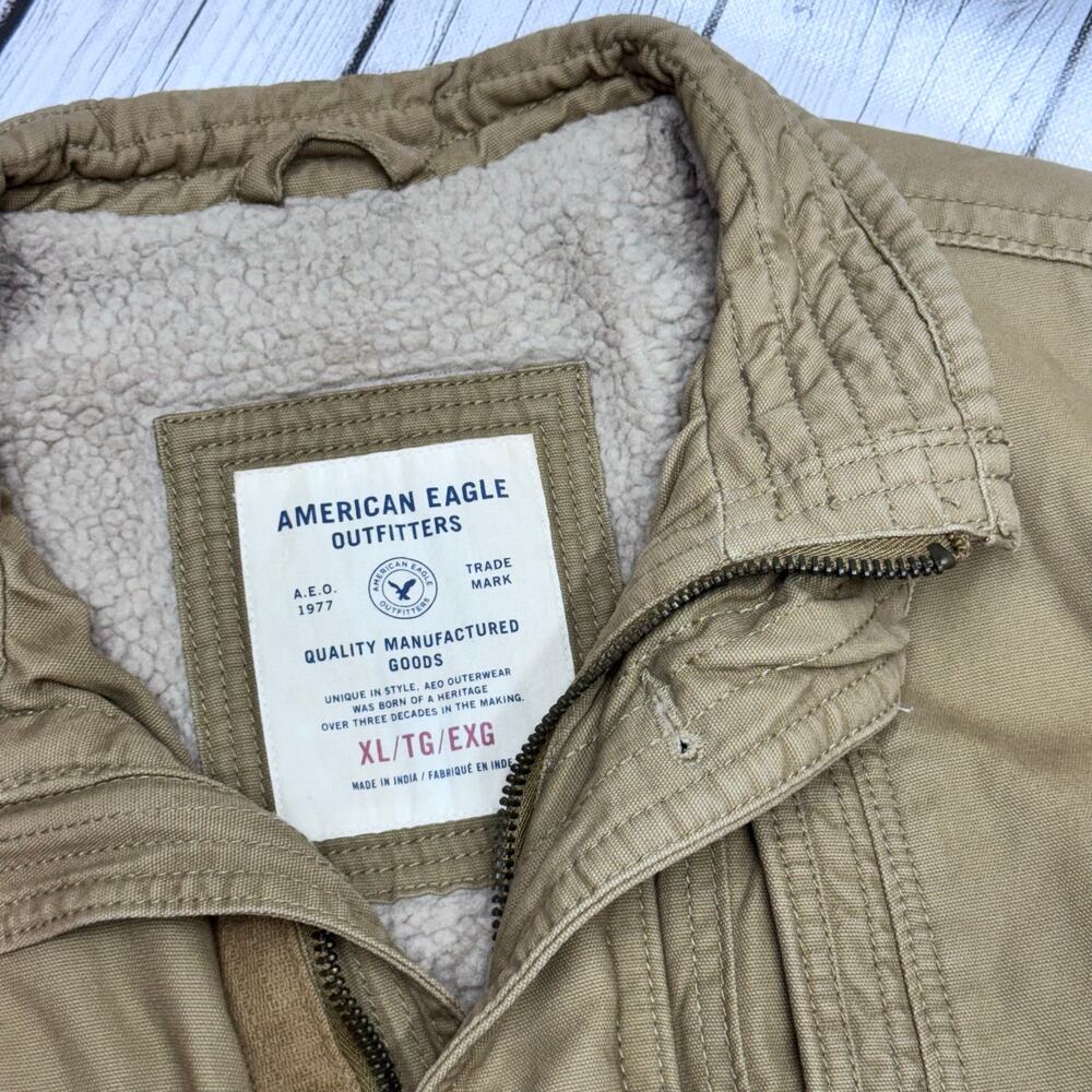 Men’s American Eagle Outfitters Utility Jacket Sherpa Lined Size X-Large - Picture 3 of 4